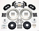 Wilwood Narrow Superlite 6R Front Brake Kit (Black Calipers) - 1957-1970 GM - Large Drop Spindle / 14.00 in Slotted Rotors / Hub Kit | 140-10284