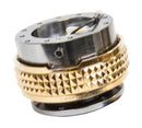 NRG Gen 2.1 Steering Wheel Quick Release – Gunmetal Body / Chrome Gold Pyramid Ring
