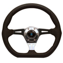 Nardi Kallista Steering Wheel - 350mm | Silver / Black Per Leather / Black Stitch