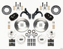 Wilwood Forged Dynalite Front Brake Kit (Black Calipers) - 1965-1968 Chevrolet Impala - Drum Spindle / 11.00 in Undrilled Rotors | 140-12021