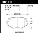 HAWK Performance HT-10 Race Brake Pads (Front) - 94-97 & 99-03 Mazda Miata