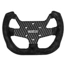 Sparco F10C 6 Hole Carbon Steering Wheel - 270mm / Flat / Suede