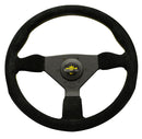 Personal Grinta Steering Wheel - 350mm | Black Suede / Yellow Stitch