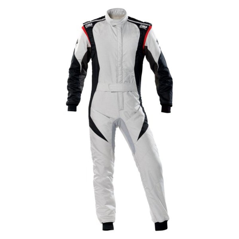 OMP First Evo Overall Silver/Black - Size 64 (Fia 8856-2018)