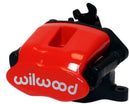 Wilwood Combination Parking Brake Right Brake Caliper - 41 mm Piston Bore / 0.810 in Rotor Thickness / Red | 120-10113-13-RD
