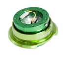 NRG Gen 2.8 Steering Wheel Quick Release – Green Body / Titanium Chrome Ring