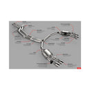 APR Cat-Back Exhaust System without Mid-Muffler – 2013-2018 Audi S6 / S7 (C7) – alternate view 8