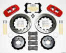 Wilwood AERO6 Front Brake Kit (14.25 in Drilled & Slotted Rotors - Red Powder Coat Calipers) - 2006-2010 Dodge Magnum / 2006-2010 Dodge Challenger / 2006-2010 Dodge Charger / 2006-2010 Chrysler 300C - Hat Kit | 140-11764-DR