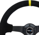 NRG 350mm Deep Dish Suede Steering Wheel – 3" Dish