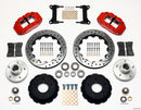 Wilwood Narrow Superlite 6R Front Brake Kit (Red Powder Coat Calipers) - 1960-1987 Chevrolet C-10 CPP Drop Spindle - 13.06 in Drilled & Slotted Rotors / Hub Kit | 140-10775-DR