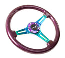 NRG 350mm Wood Grain Steering Wheel – 1.5" Deep Dish