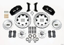 Wilwood Dynapro 6 Front Brake Kit (12.19 in Drilled & Slotted Rotors - Black Calipers) - 1979-1987 GM - G Body / Hub Kit | 140-12837-D