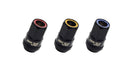 Wheel Mate Muteki HR38 Open-End Lug Nut Kit – 38mm – M12x1.25 Black Chrome Blue