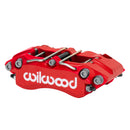 Wilwood Narrow Dynapro Brake Caliper - 1.12 in Piston Bore / 0.25 in Rotor Thickness / Red Powder Coat / 4.75 in Mounting Centers / Radial Mount | 120-18086-RD