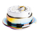 NRG Gen 2.5 Steering Wheel Quick Release – Silver Body / Neo Chrome Ring