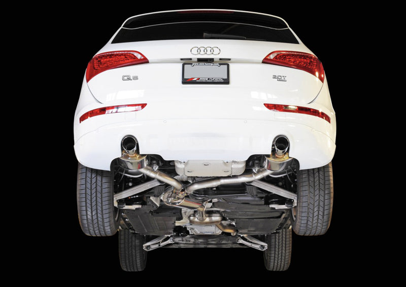 AWE Tuning Audi 8R Q5 2.0T Touring Edition Exhaust - Polished Silver Tips