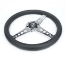 NRG Light Weight Gaming Steering Wheel - Driftz 350mm 3 Chrome Spokes Perforated Leather