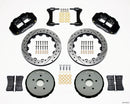 Wilwood Narrow Superlite 6R Front Brake Kit (12.88 in Drilled & Slotted Rotors - Black Calipers) - 2008 Toyota Matrix - Hat Kit | 140-10752-D