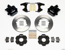 Wilwood Combination Parking Brake Rear Brake Kit (11.00 in Undrilled Rotors - Black Calipers) - 1992-2000 Honda Civic / Acura Integra - Drum 2.46 Offset / Hub Kit | 140-10208