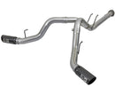 aFe LARGE BORE-HD 4 in. 409 Stainless Steel DPF-Back Exhaust System (Black Tip) – 17 Ford Diesel 6.7L V8 Turbo Diesel