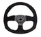 NRG Reinforced Steering Wheel (320mm Horizontal / 330mm Vertical) Black Suede w/Black Stitching