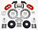 Wilwood Narrow Superlite 6R Front Brake Kit (Red Powder Coat Calipers) - 1957-1970 GM - Large Drop Spindle / 12.88 in Drilled & Slotted Rotors / Hub Kit | 140-10238-DR