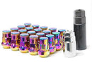 MUTEKI SR35 Closed-End Lug Nut & Lock Set - 12x1.25 | Neon