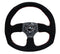 NRG Reinforced Steering Wheel (320mm Horizontal / 330mm Vertical) Suede w/Red Stitch