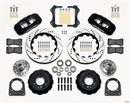 Wilwood AERO6 Front Brake Kit (14.00 in Drilled & Slotted Rotors - Black Calipers) - 1971-1978 Ford Pinto - TCI-IFS ( Based) / Hub Kit | 140-13226-D