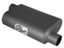 aFe Muffler – Scorpion Replacement In / Out Baffled Offset / Offset 13inL x10inW x4inH