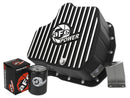 aFe Pro Series Engine Oil Pan with Machined Fins – 01–10 GM Diesel Trucks 6.6L V8 Turbo Diesel – Black
