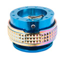 NRG Gen 2.1 Steering Wheel Quick Release – Blue Body / Neo Chrome Pyramid Ring