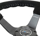 NRG 350mm Deep Dish Suede Steering Wheel – 3" Dish