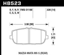 HAWK Performance HT-10 Race Brake Pads (Rear) - 06-16 Mazda MX-5 Miata