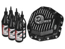 aFe Rear Differential Cover (Black with Machined Fins) – 2017–2019 Ford 6.7L Diesel Dana M300 14 (Dually) Oil
