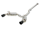 aFe Takeda 3 in. to 2.5 in. 304 Stainless Steel Cat-Back Exhaust System (Black Tips) – 08–15 Mitsubishi Lancer EVO 2.0L I4 Turbo