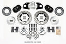 Wilwood Forged Dynalite Front Brake Kit (11.00 in Drilled & Slotted Rotors - Black Calipers) - 1962-1972 CDP B & E Body-Drum | 140-11020-D