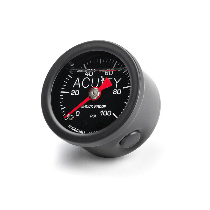 ACUiTY 100 PSI Fuel Pressure Gauge in Satin Black Finish