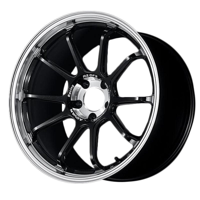 ADVAN RZ-DF2 Wheel - 19x9.5 +22 | 5x120 | Diamond Cut & Racing Titanium Black