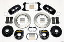 Wilwood AERO4 Rear Brake Kit (Black Calipers) - Parking Mopar/Dana with Snap Ring Bearing - 14.00 in Slotted Rotors / 2.36 in Off / Parking Brake | 140-10951