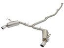 aFe Takeda 2.25-2.5 in. 304 Stainless Steel Cat-Back Exhaust System (Polished Tip) – 16–17 Honda Civic 1.5L I4 Turbo Dual-Exit