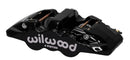 Wilwood AERO4 Brake Caliper - 1.12/1.12 in Piston Bores / 0.81 in Rotor Thickness / Black | 120-14004-BK