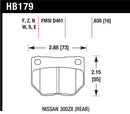 HAWK Performance HT-10 Race Brake Pads (Rear) - 89-93 Nissan 300ZX / 89-95 Skyline / 06-07 Subaru Impreza WRX / STI