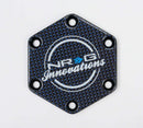 NRG Carbon Fiber with Blue Texalium Fabrics Horn Delete Button Circular Logo Front/ Back