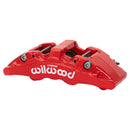 Wilwood AERO6-DM Left Brake Caliper - 1.75/1.62/1.62 in Piston Bores / 1.25 in Rotor Thickness / Red / GM, 1999-2018 | 120-16824-RD
