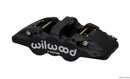 Wilwood AERO4 Brake Caliper - 1.12/1.12 in Piston Bores / 1.25 in Rotor Thickness / Black Anodized | 120-13339