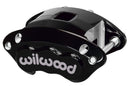 Wilwood D154 Brake Caliper - 2.50 in Piston Bore / 0.81 in Rotor Thickness / Black | 120-11871-BK