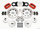 Wilwood Forged Dynalite Front Brake Kit (Red Calipers) - 1965-1969 Ford Mustang - Disc & Drum Spindle / 12.19 in Undrilled Rotors | 140-11072-R