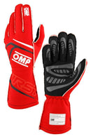OMP First Racing Gloves – FIA 8856-2018 – Navy Blue / Cyan