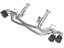 aFe MACH Force-XP 3 in. to 2.5 in. 304 Stainless Steel Cat-Back Exhaust System (No Muff.) (Carbon Fiber Tip) – 20 Chevy Corvette 6.2L